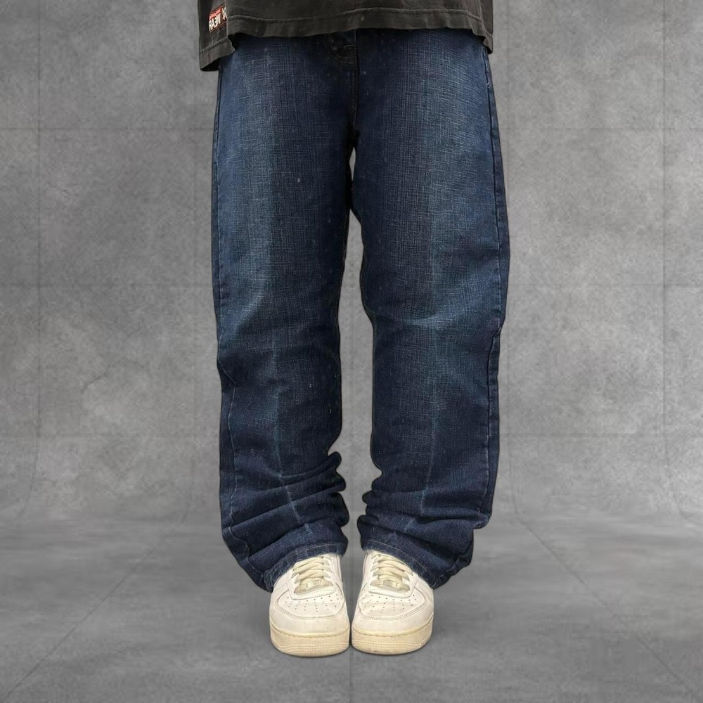 Vintage Y2K 2000s Super Baggy Phat Farm Skater Dark Wash Grunge Denim Jeans!